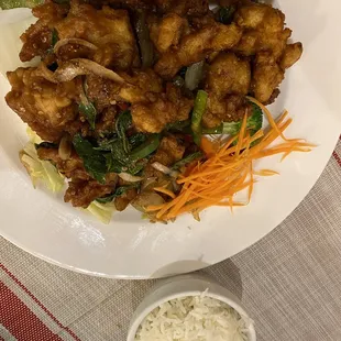 Crispy Chicken Basil Entree