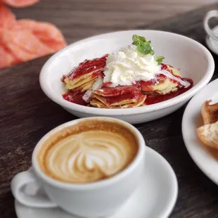 Pancakes, tiny and light consistency.