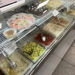 a variety of food items