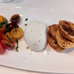 Burrata app was best with the bread they served dipped in olive oil vs the garlic toast that came with the dish