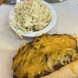 Chili cheese Nathan's hot dog. Delicious