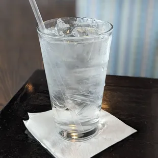 Icy water. I got a Diet Coke with refills, but I forgot to take a photo.