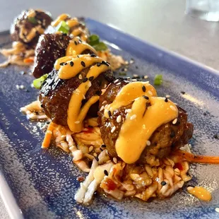 Korean BBQ meatballs