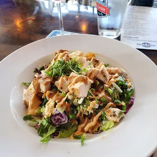 Thai Peanut Chicken Chop Salad. Refreshing and filling. Lots of flavor!!