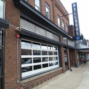 Outside of the restaurant, view looking south.