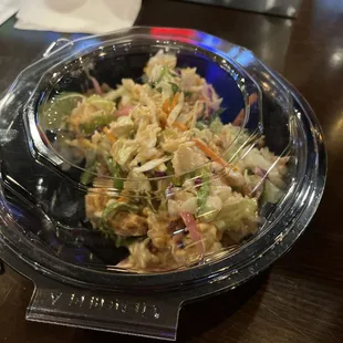 Thai peanut chicken chop salad.