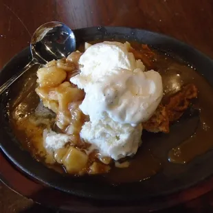 Hot Apple Pie with vanilla ice cream.