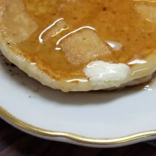 2 pancakes,  pat of hannah's breakfast,  or whatever the female name was,  7.95.