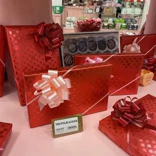 a display of chocolates