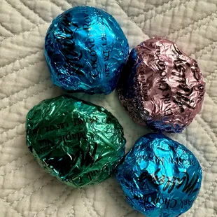 Assorted chocolate eggs
