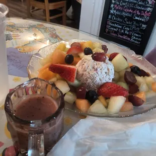 Chicken Salad Fruit Plate