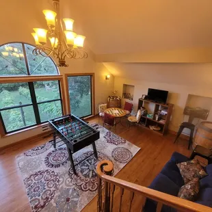 When the weather isn&apos;t accommodating, enjoy your wine with friends in our loft above the winery.