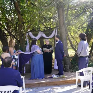 Small blue moon wedding