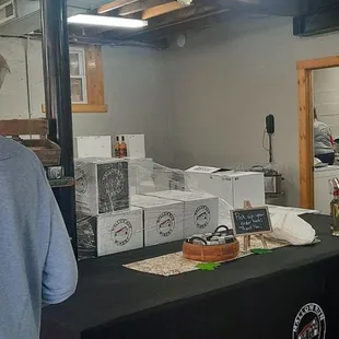 Downstairs food pickup area