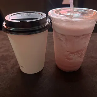 Great Cortadito (large) and Red Power Smoothie ( 10g protein)