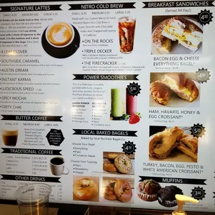 the menu