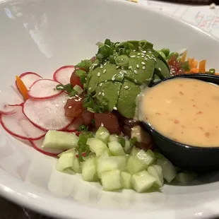 a bowl of salad