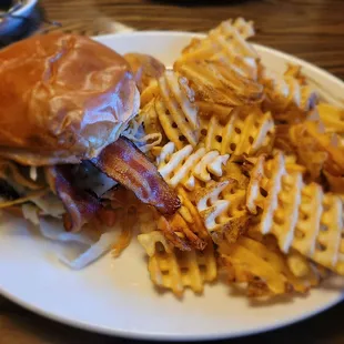 Black and blue burger