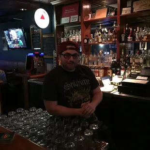 a man behind the bar