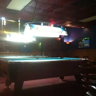 Pool tables and Laffe beer.