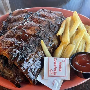 2 lb. Slab Baby Back Ribs with French fries