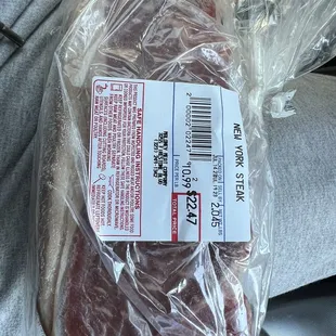 2 New York steaks