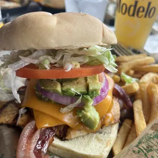 California Chicken Sandwich with Cheddar instead of Swiss