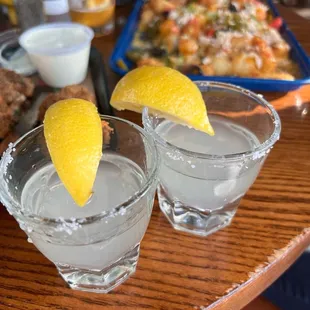 Lemon drop shots and tots