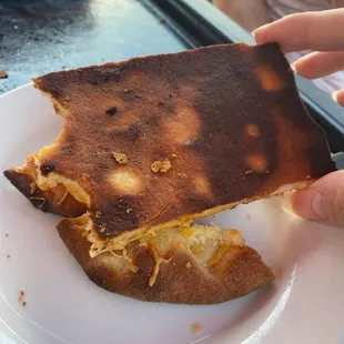 Overdone/burnt flatbread....  :(