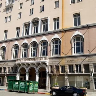 the front of the building