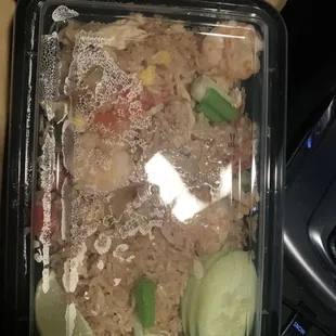 Shrimp and chicken fried rice