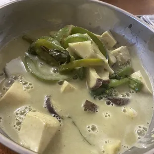 Green curry, tofu