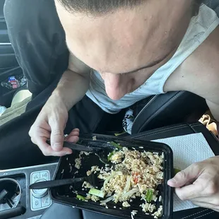 My bf is Eating the crap out of it