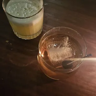 Le Grand Ilet (def the winner, will be back for it)  Le Bushwick (aight, like a banana sweetened Manhattan)