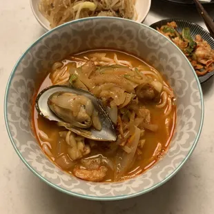 Volcano Jjamppong from Malri Hyang. The soup in the photo is just half of the portion.