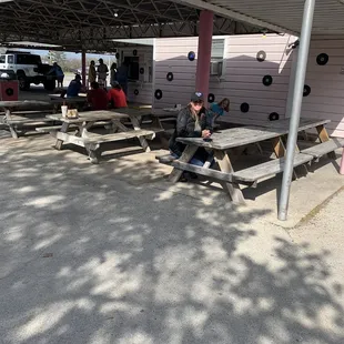 Only outside seating available