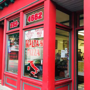 the front of the restaurant