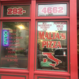 the front of the restaurant