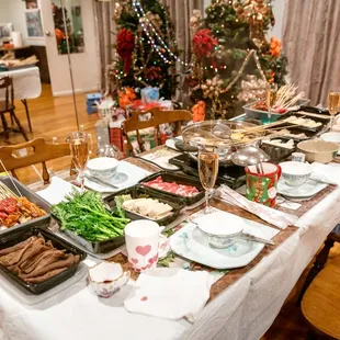 The Christmas Eve spread