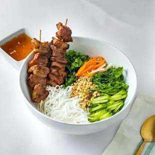 a bowl of food
