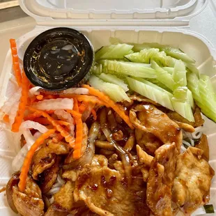 a container of food