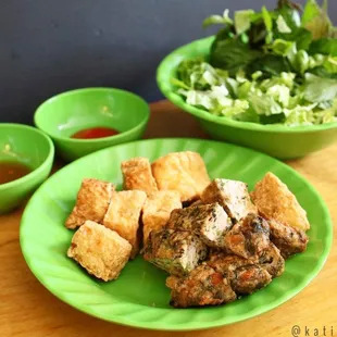 Housemade tofu, shore clam sausage