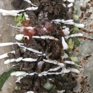 Beef shawarma wrap