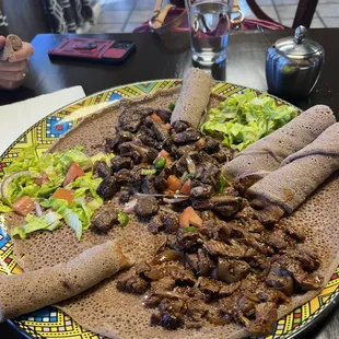 This was the Lamb and Beef Tibs.  Good quality meat and VERY tasty. :)