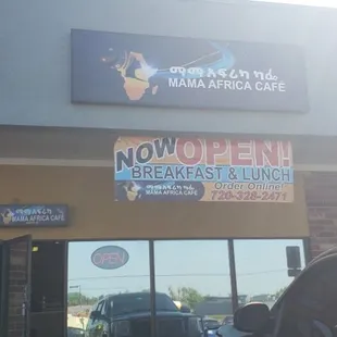 the front of the restaurant