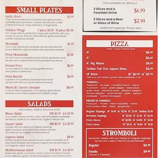 Menu October 2023
