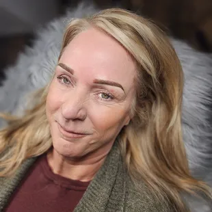 Powder brow for mature skin