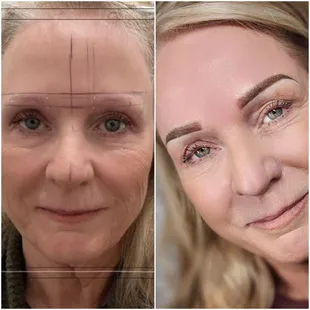 Powder brow for mature skin