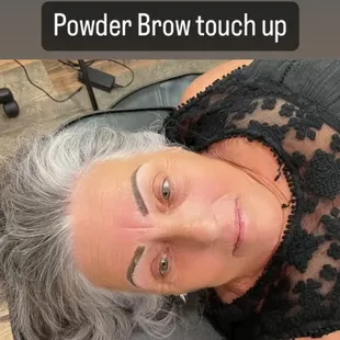 Powder brow for mature skin