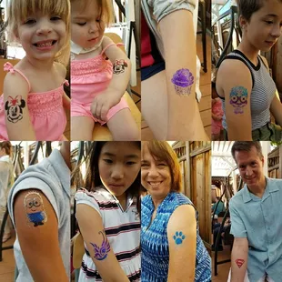 Glitter Tattoos are great for hot weather, pool parties, or just for FUN!